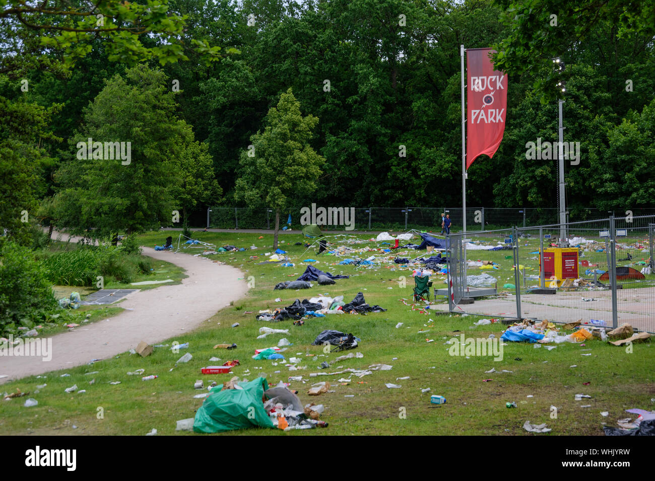 Nürnberg, Parteitagsgelände, Müll / einems Festival Stockfoto