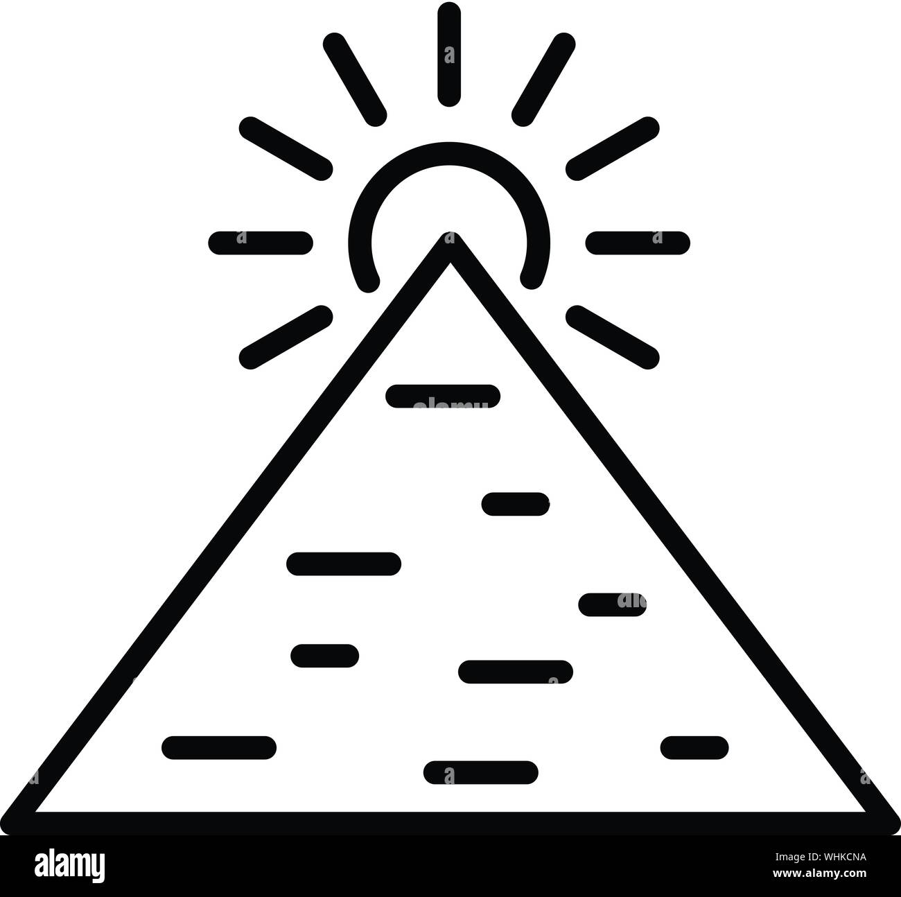 Große Pyramide, outline Style Stock Vektor Große Pyramide, outline Style Stock Vektor