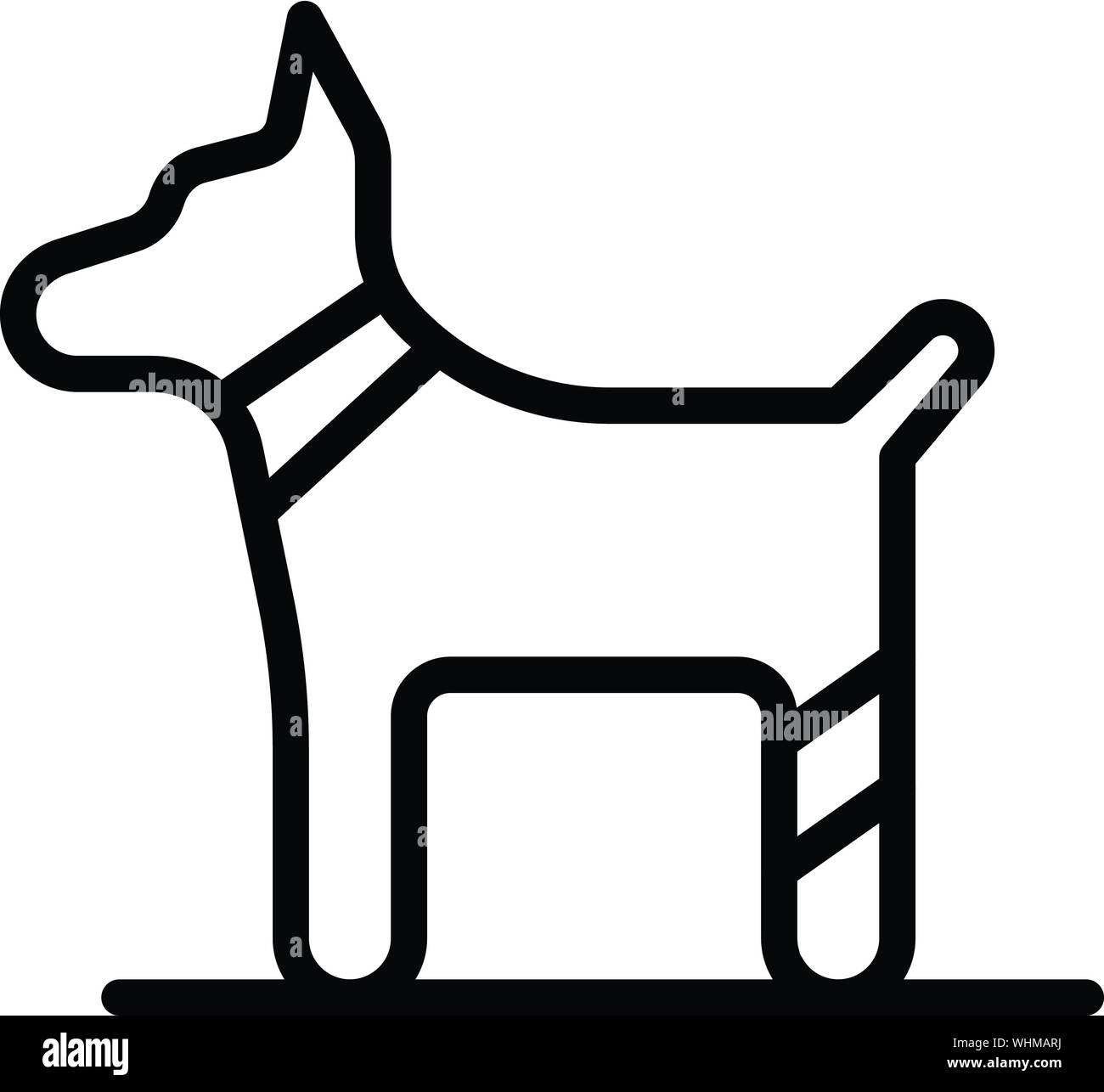 Hund bandagierten paw Symbol, outline Style Stock Vektor