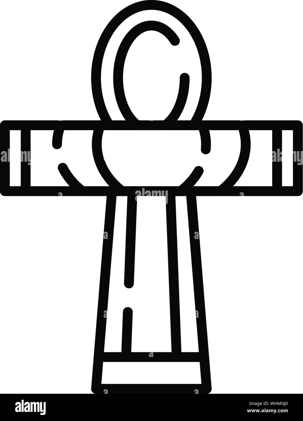 Ägyptisches Kreuz, outline Style Stock Vektor