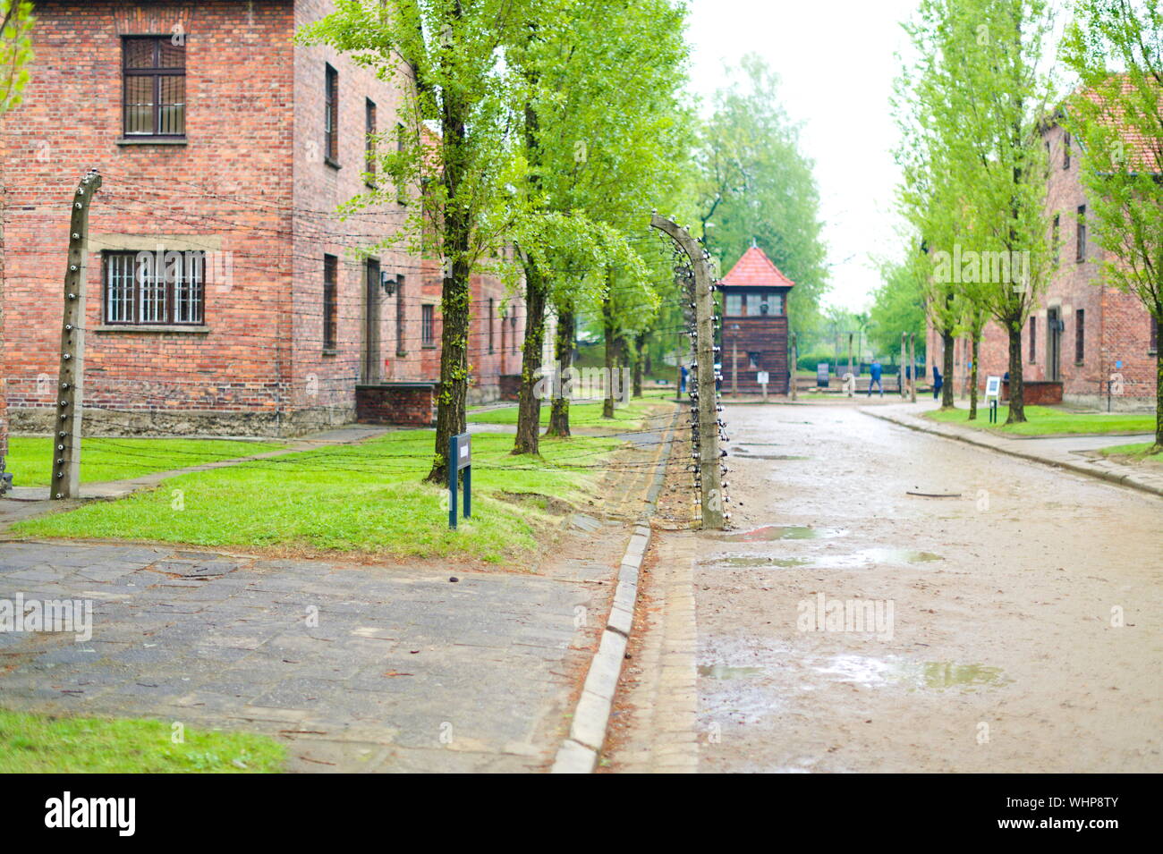 Baracken im Konzentrationslager Auschwitz in Oświęcim, Polen Stockfoto