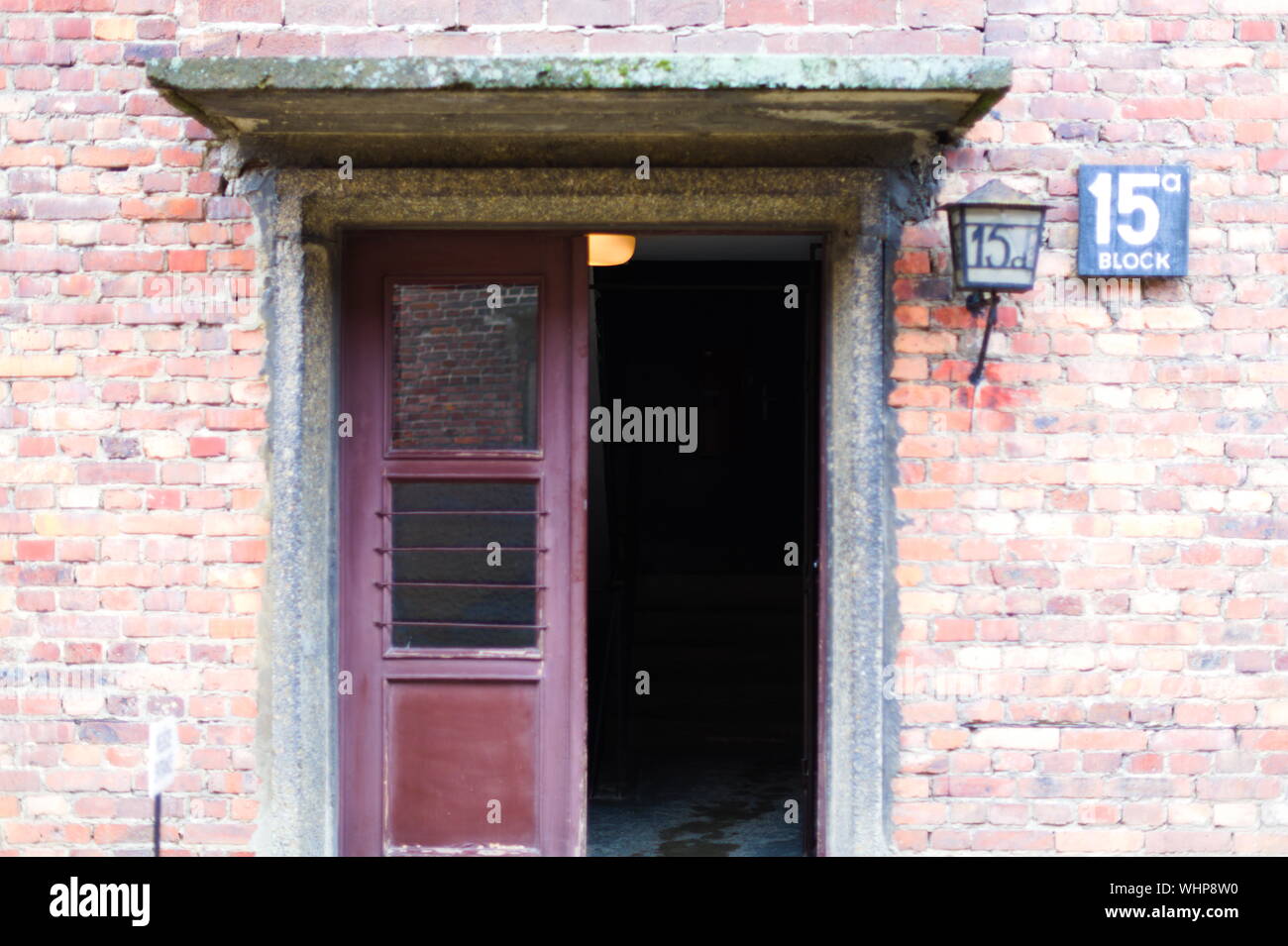 Nr. 15 Block im Konzentrationslager Auschwitz in Oświęcim, Polen Stockfoto