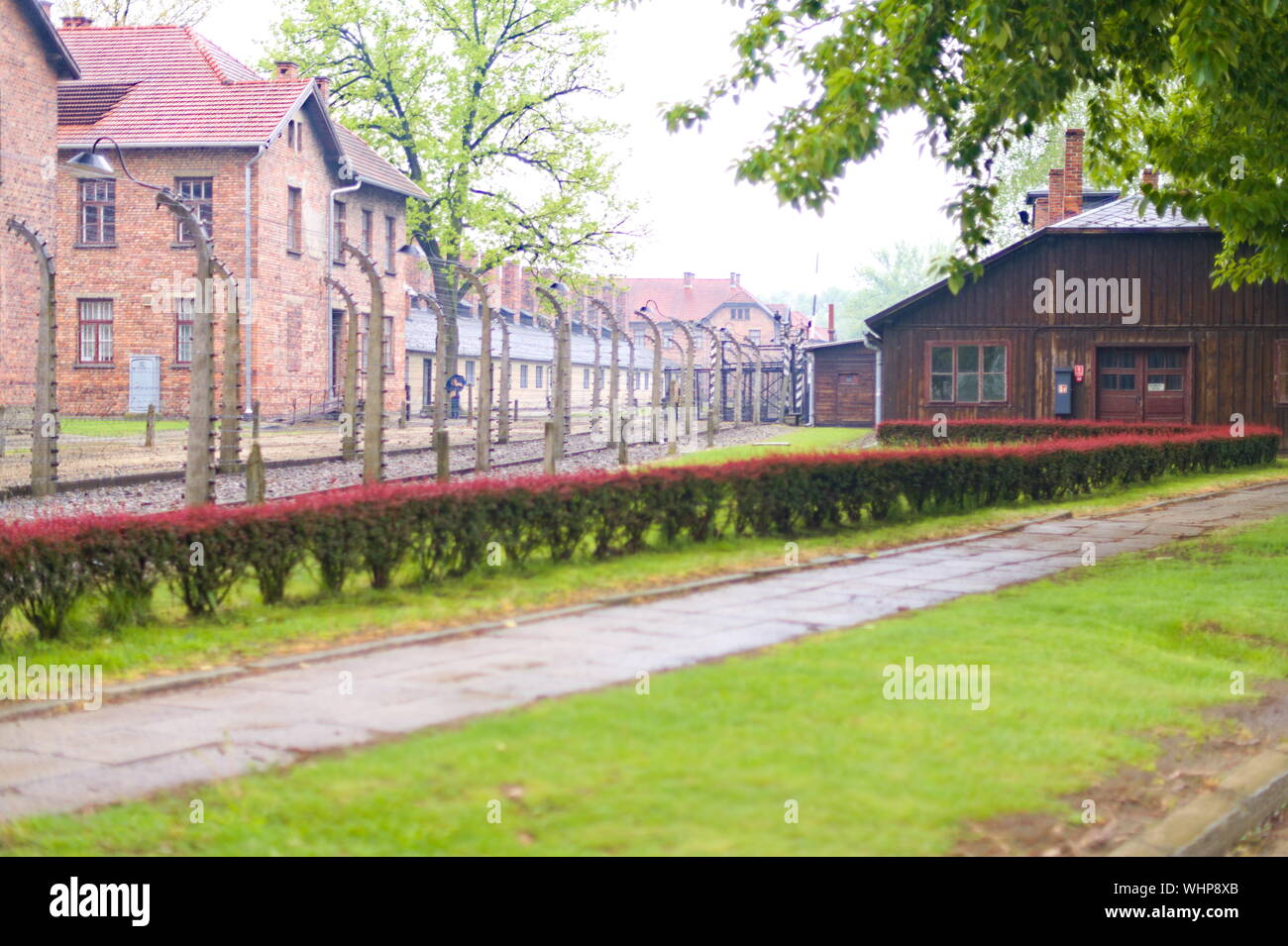 Baracken im Konzentrationslager Auschwitz in Oświęcim, Polen Stockfoto