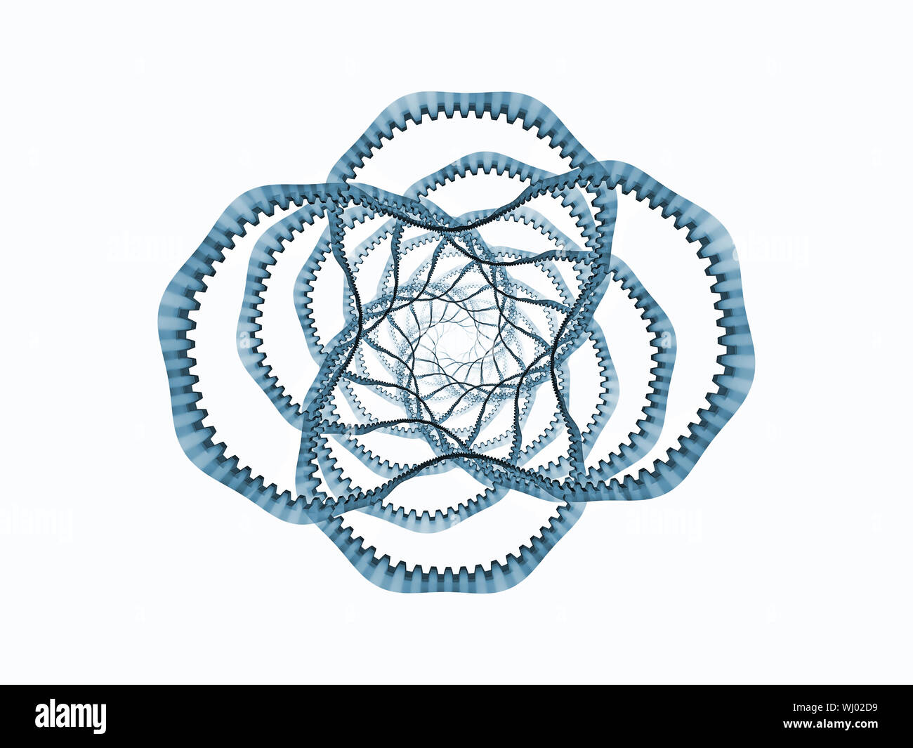 Blue Gears-Serie. Hintergrund des blauen Fraktale Getriebe Elemente für Ihr Design muss zum Thema Wirtschaft, Wissenschaft und Technologie Stockfoto