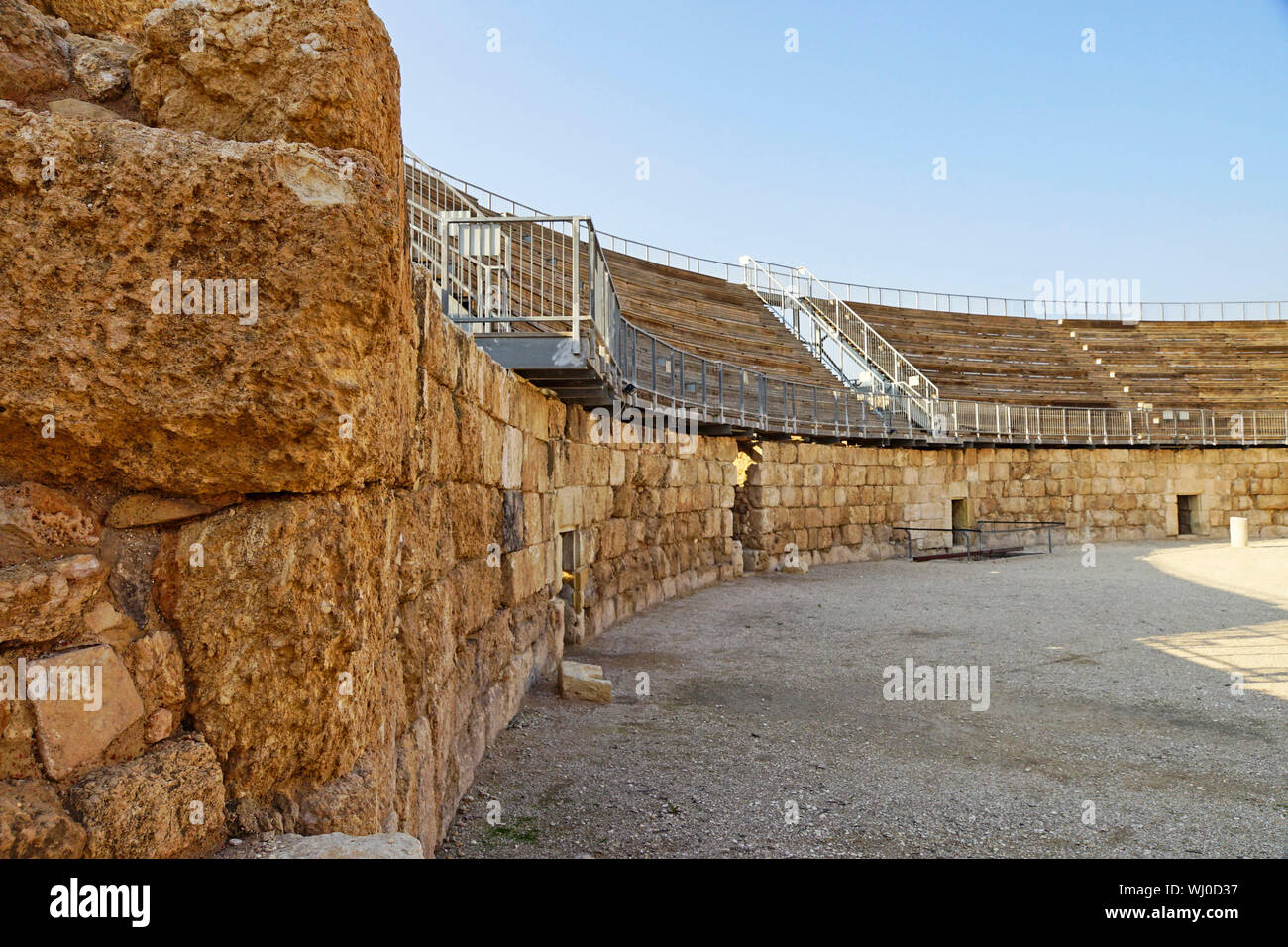 Römische Theater in Beit Guvrin-Maresha Nationalpark ist ein Nationalpark im Zentrum von Israel, 13 Kilometer von Kiryat Gat, der die Ruinen von Mare Stockfoto