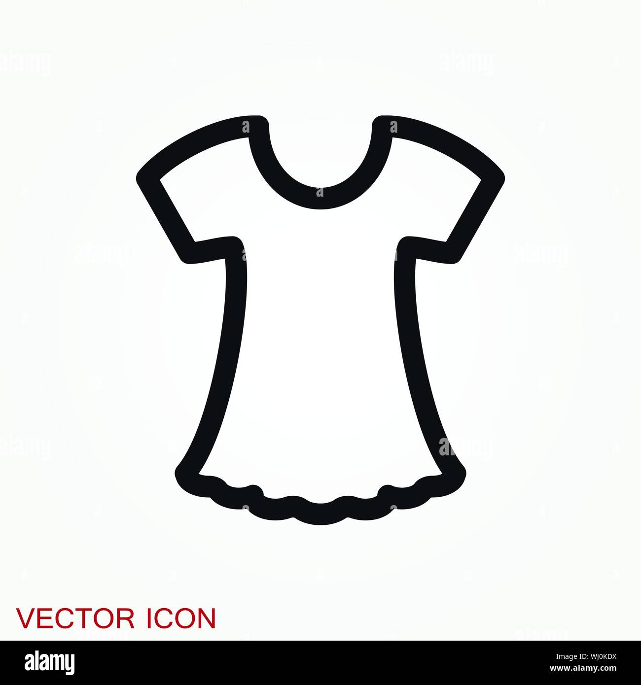 Symbol Frau Bluse, Tunika flachbild Vector Illustration Stock Vektor