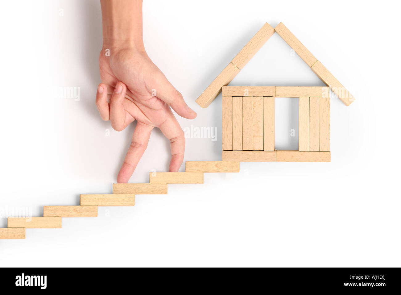 Wohn- Struktur Haus menschlichen in der Hand Stockfoto