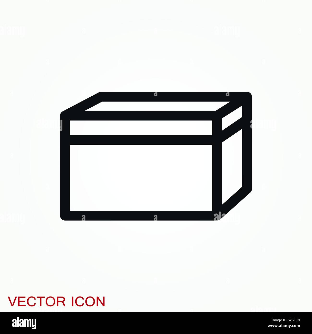 Box Symbol oder Logo im modernen Stil. Stock Vektor