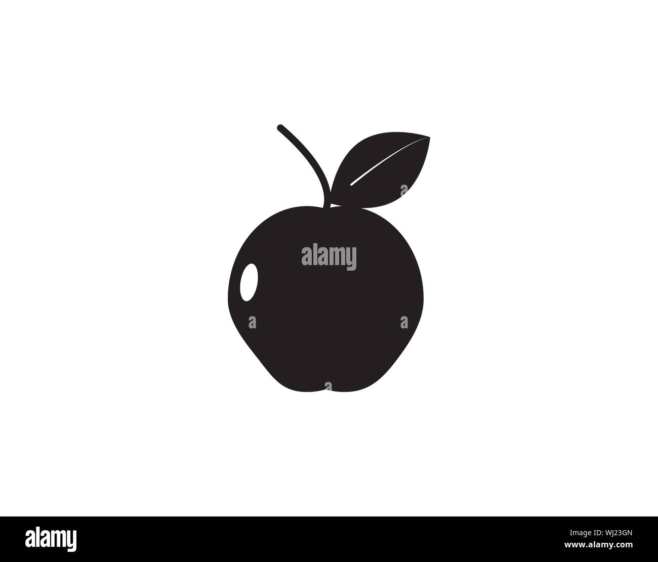 Apple Symbol in trendigen Flat Style auf grauem Hintergrund. Apple Seite Symbol Symbol für Ihre Web site Design Apple Symbol logo, App, UI. Apple Symbol Vect Stock Vektor