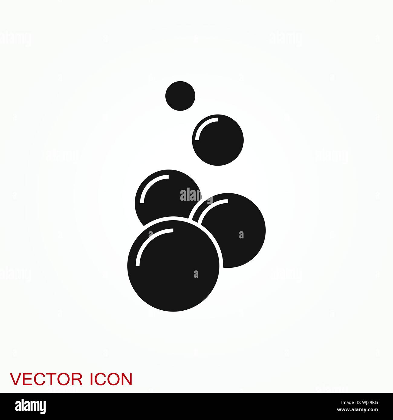 Bubble Symbol auf Hintergrund isoliert. Seife oder Wasser Symbol Stock Vektor