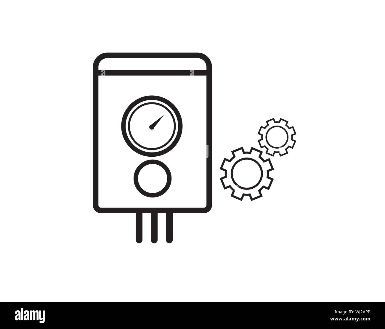 Kessel installation Symbol outline style Vektor Bild Stock Vektor Kessel installation Symbol outline style Vektor Bild Stock Vektor