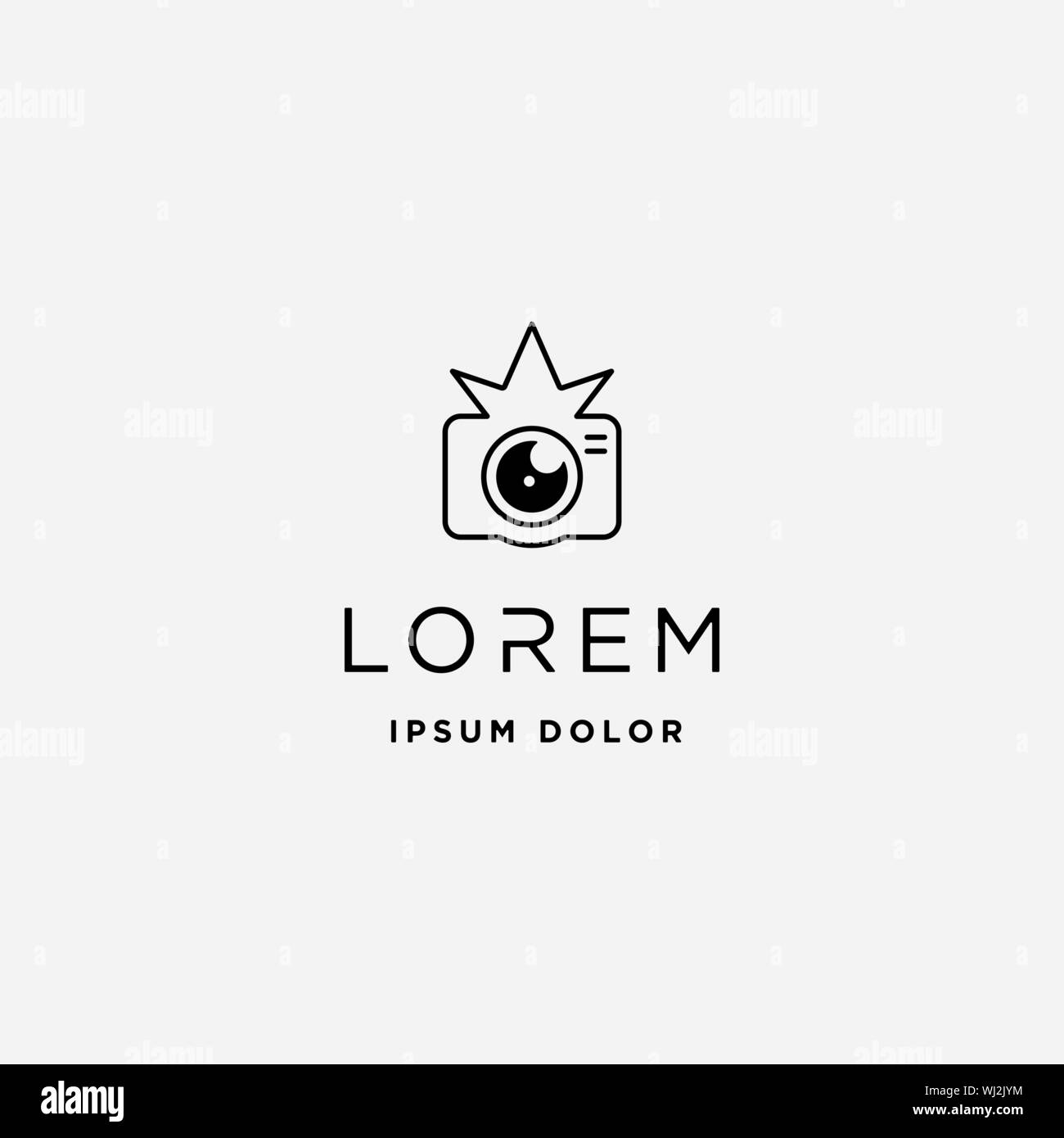 Kamera Fort Logo Vorlage Vektor Symbol Design Stock Vektor