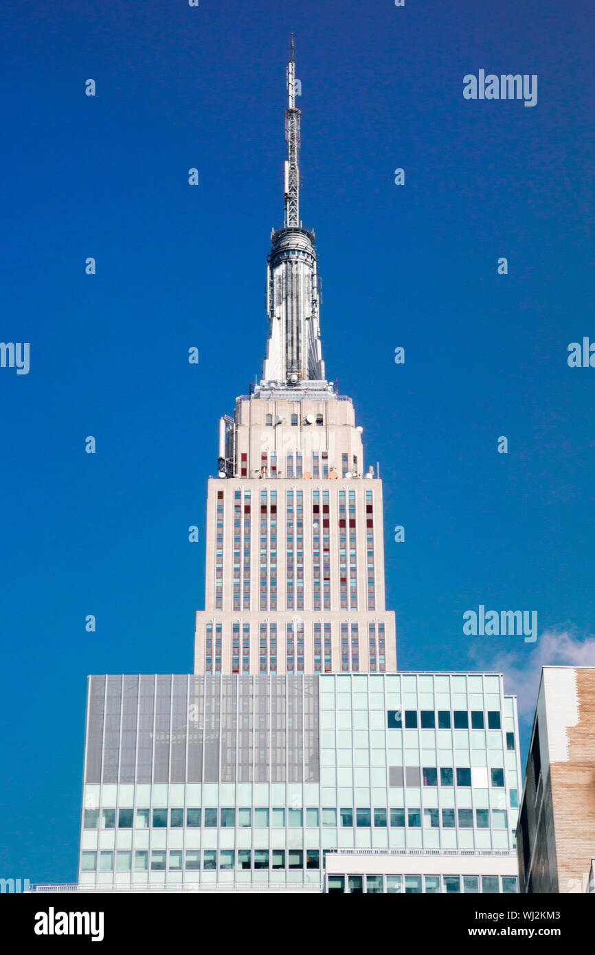 Spitze des Empire State Building Stockfoto