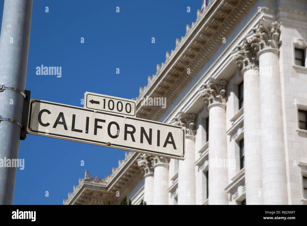 California Street in San Francisco Stockfoto