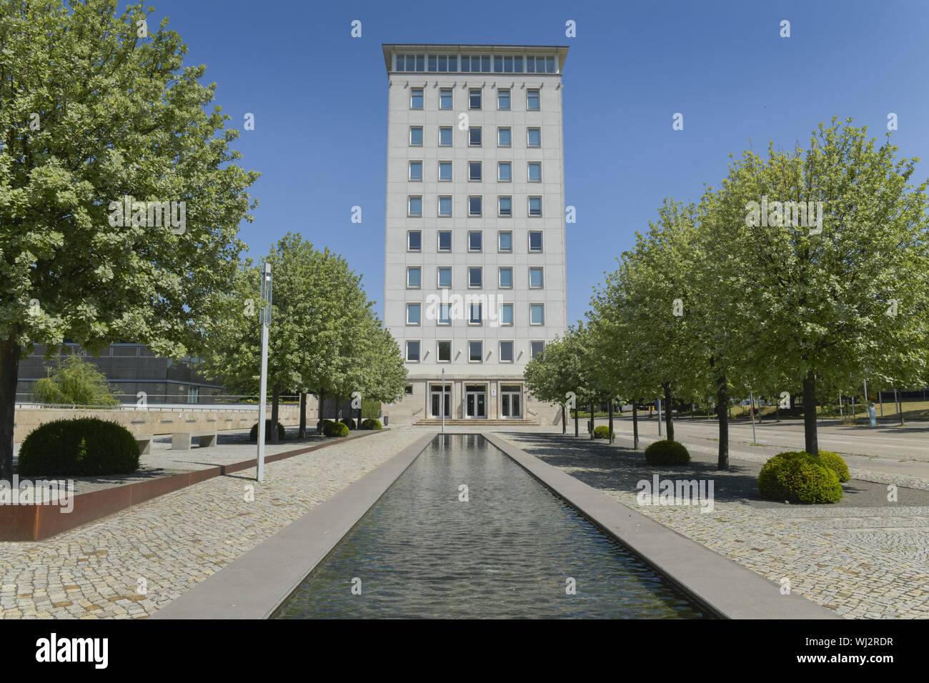 In Deutsch, Deutsch, Deutsch, Deutsch, Deutschland, Erfurt, Einwohner von Erfurt, Hochhaus, Johann-Sebastian-Bach-Strasse, Johann-Sebastian-Bach-Stra Stockfoto