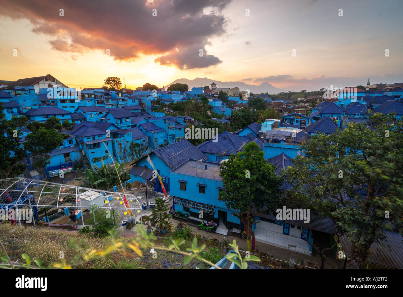 Bunte Dorf Jodipan ist beste Destination in Malang Ost Java Indonesien Stockfoto