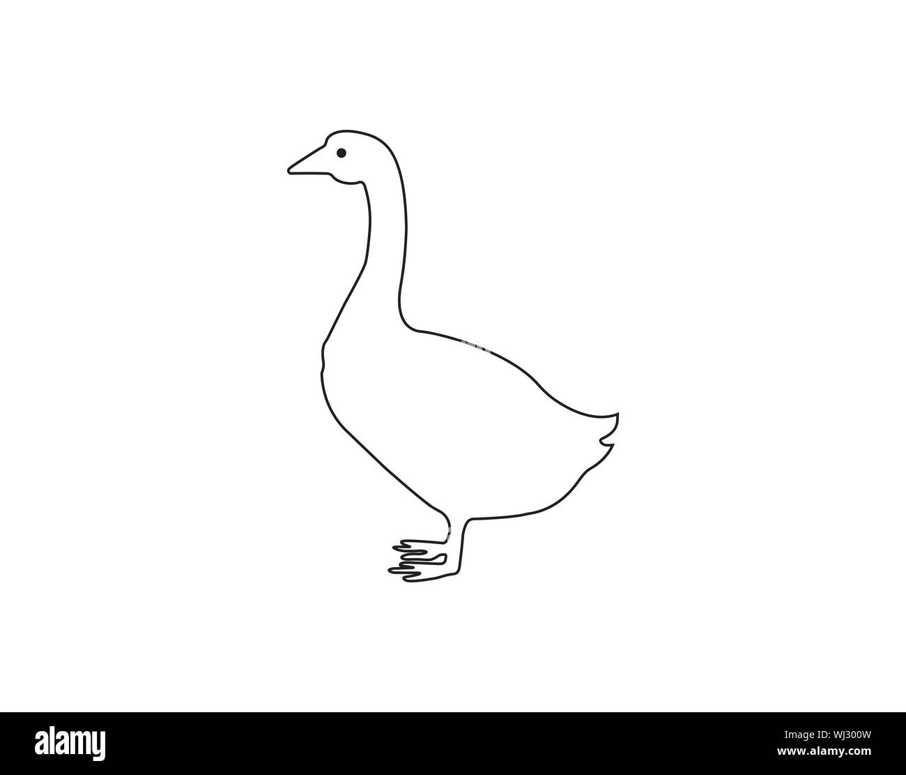 Gans Vector Illustration - Vektor Stock Vektor