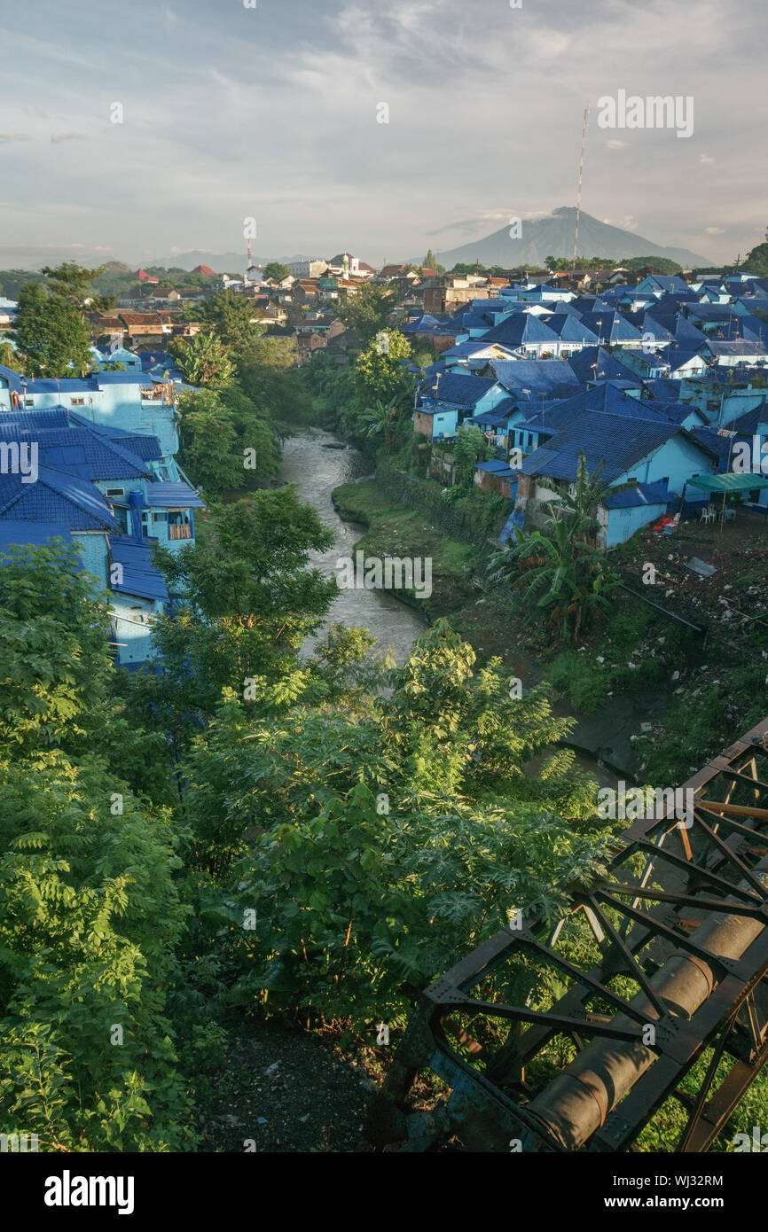 Bunte Dorf Jodipan ist beste Destination in Malang Ost Java Indonesien Stockfoto