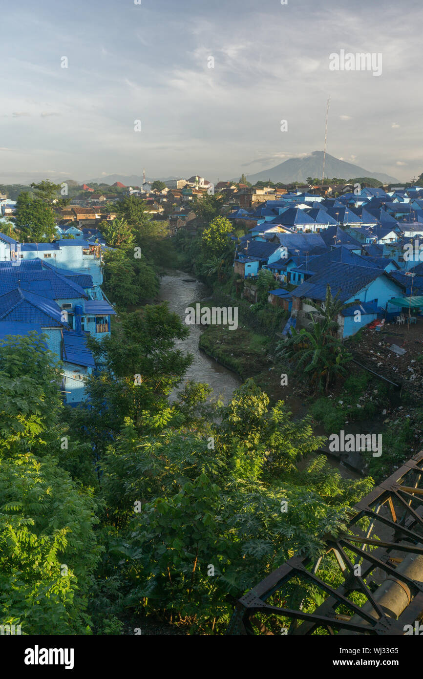 Bunte Dorf Jodipan ist beste Destination in Malang Ost Java Indonesien Stockfoto