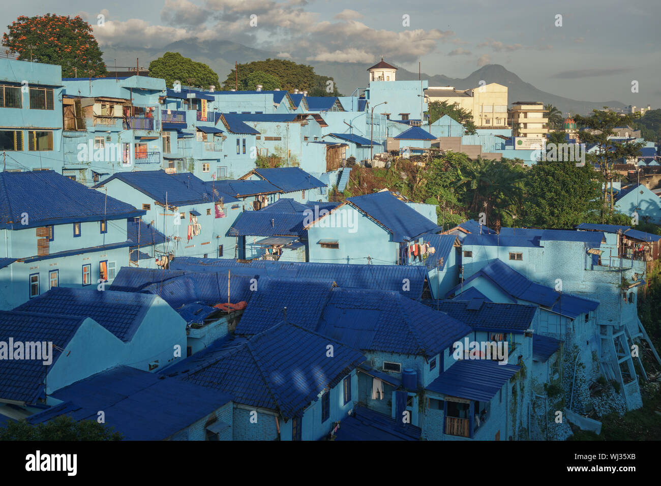 Bunte Dorf Jodipan ist beste Destination in Malang Ost Java Indonesien Stockfoto