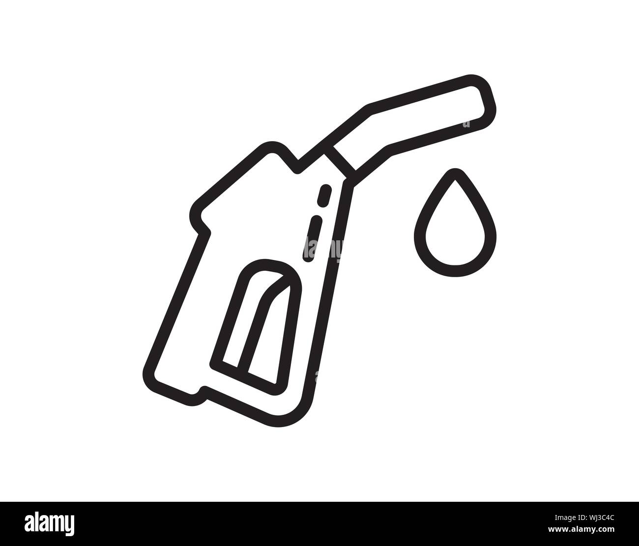 Benzin pumpe Düse unterzeichnen. Tankstelle Symbol. Flaches Design Stil. - Vektor Stock Vektor