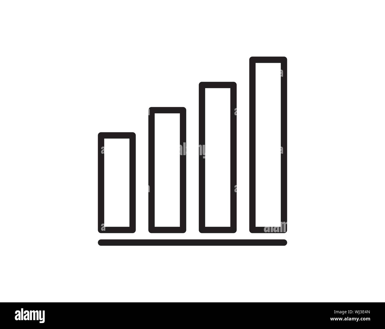Vektor wachsenden Graph Icon. Finanzbericht Vektor icon. Weißer Hintergrund. EPS 10. - Vektor Stock Vektor