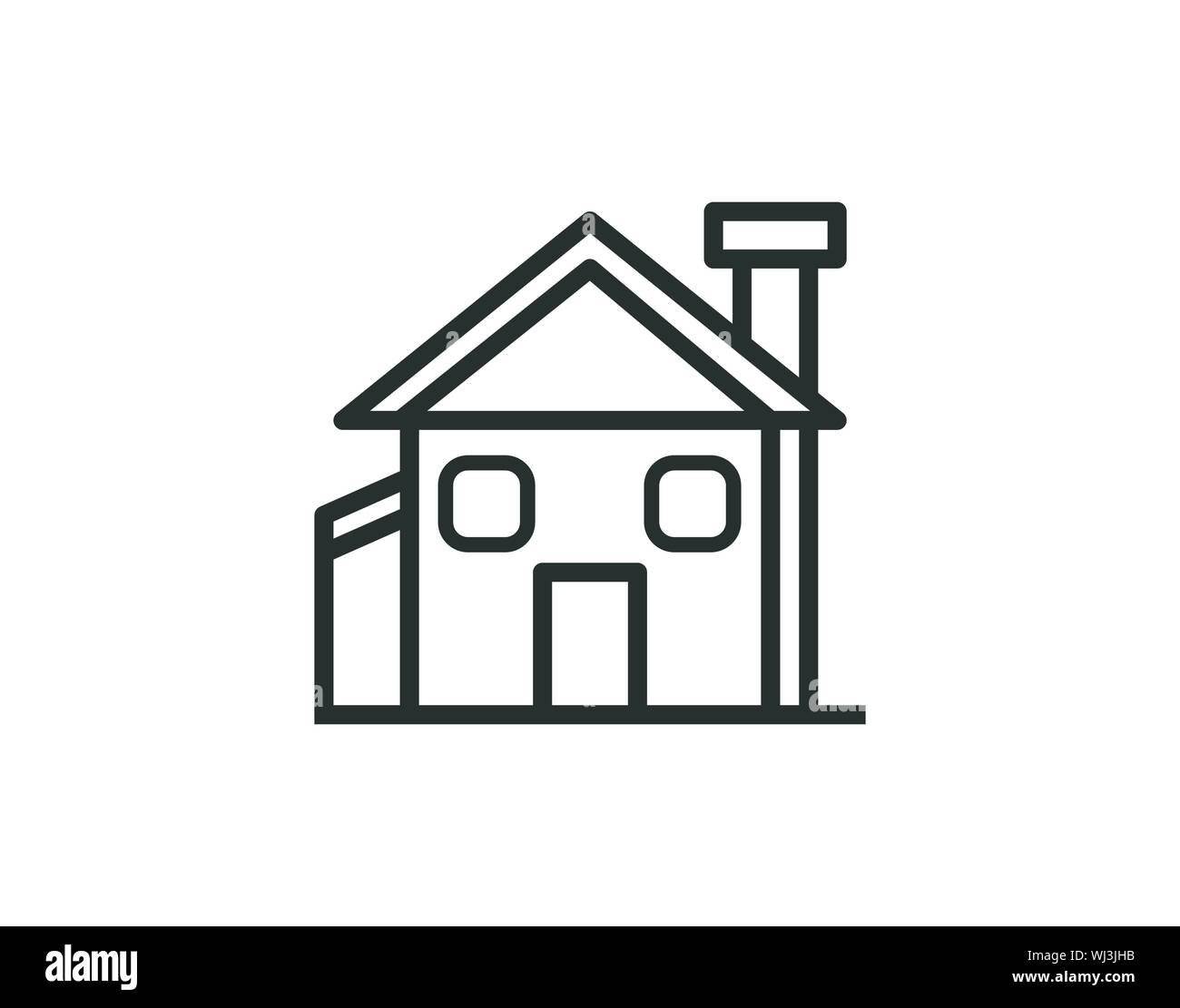 Haus Symbol Leitung Vektor Bild Stock Vektor