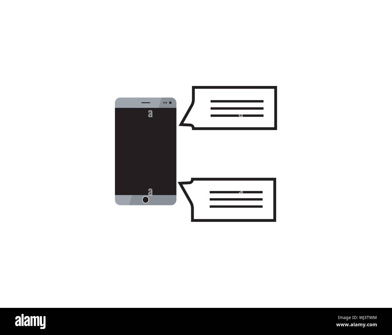 Smartphone-Chat-Konversationssymbol Vektorillustration Stock Vektor
