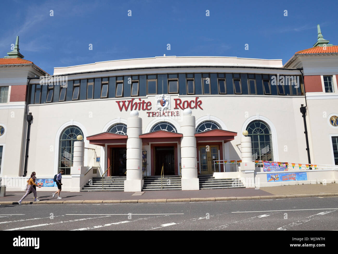 Der weiße Rock Theater am Meer in Hastings, East Sussex Stockfoto