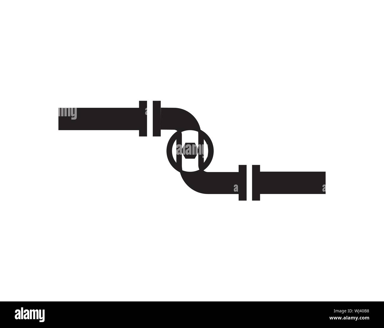 Verstopfung Rohr Symbol. Sanitär element Symbol. Premium Qualität Grafik Design. Zeichen, Symbole, Sammlung Symbol für Websites, Web design, mobile App Stock Vektor