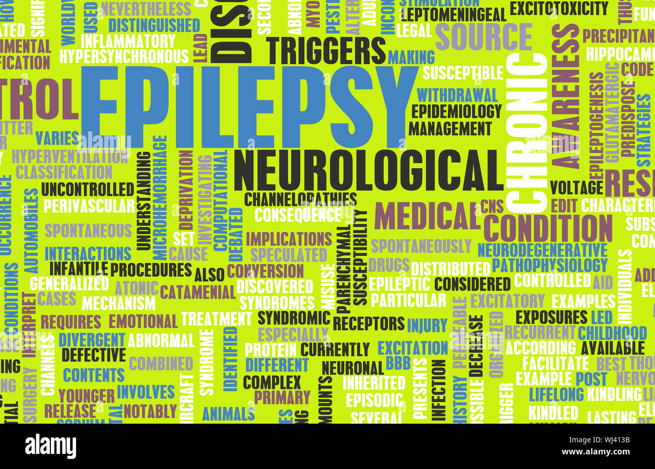 Epilepsie-Konzept und epileptischen Anfall als Störung Stockfoto