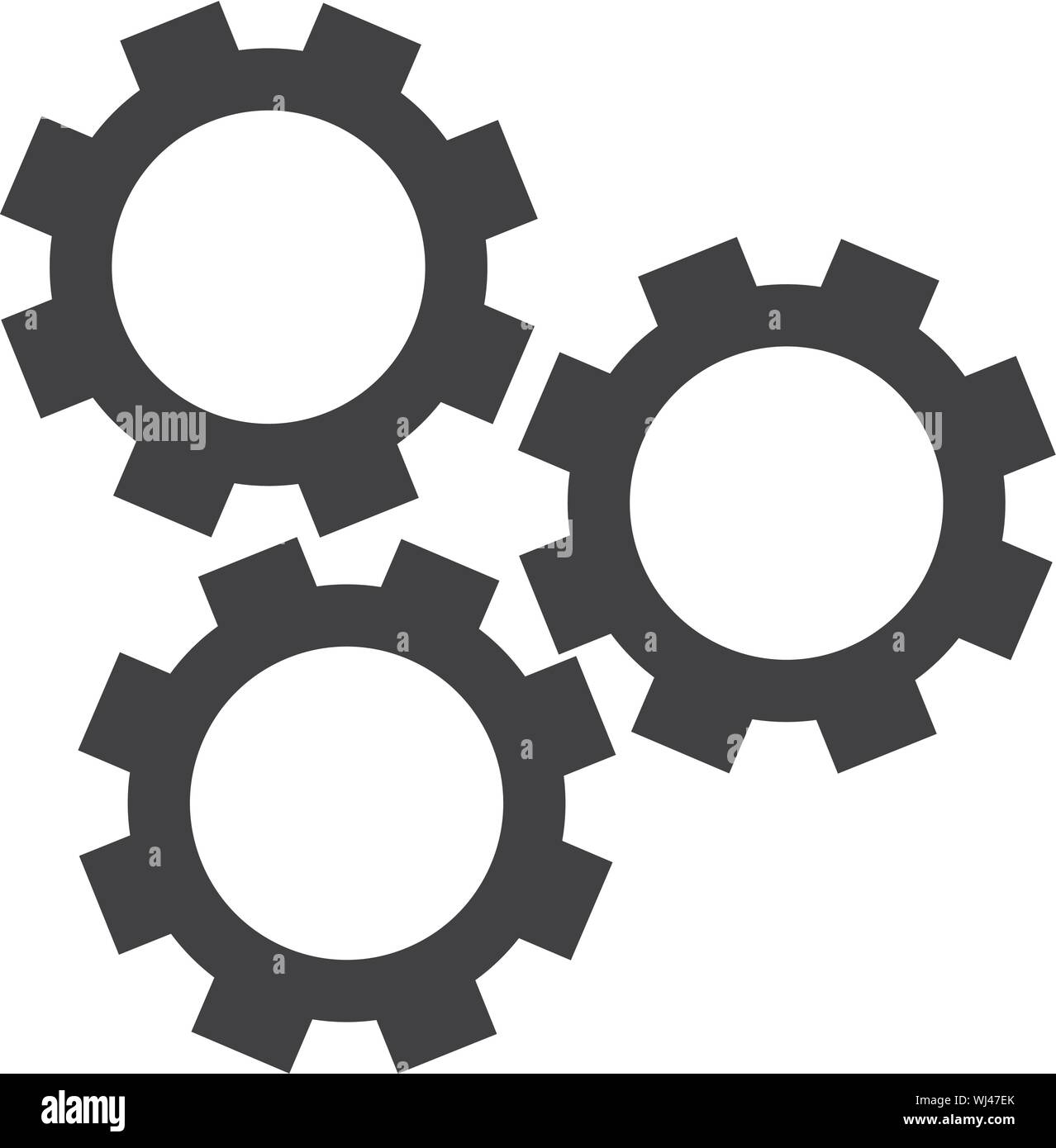Zahnradsymbol einfachen Vektor Bild Stock Vektor
