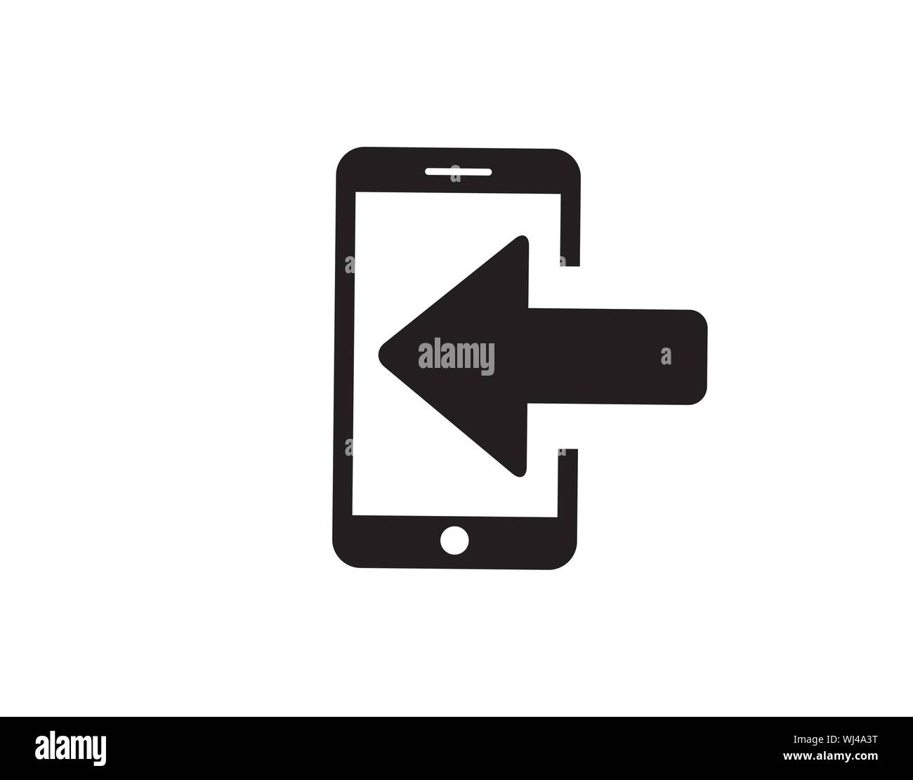 Smartphone empfangen von Zeichen Symbol Stock Vektor