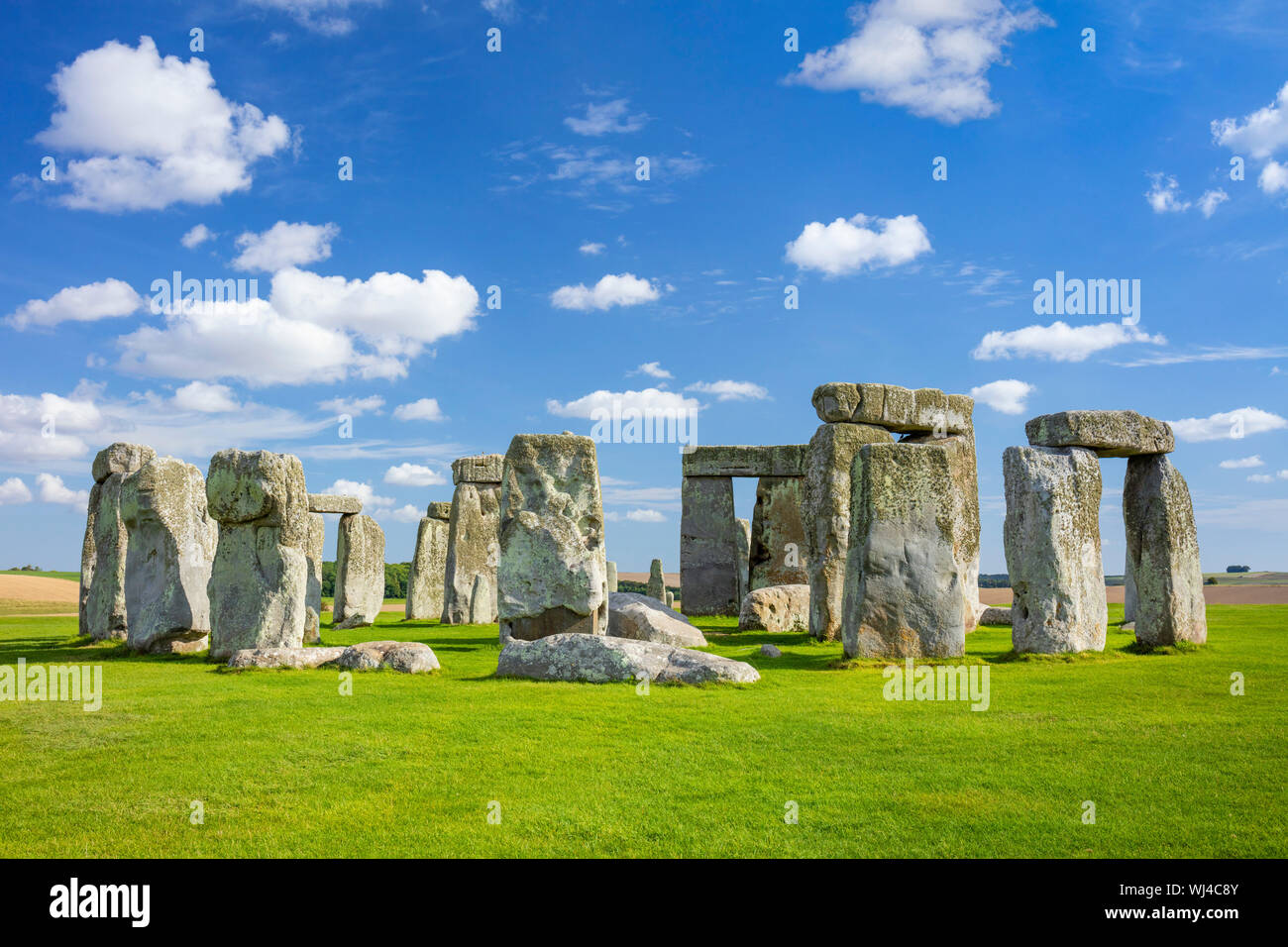 Jungsteinzeit Stonehenge antike Monument Stonehenge Stonehenge england Wiltshire Stonehenge Steinkreis in der Nähe von Amesbury Wiltshire England uk gb Europa Stockfoto