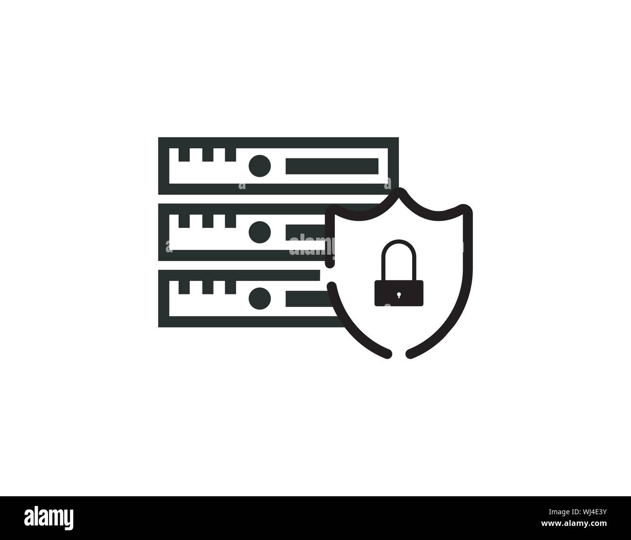 Datenschutz Symbol. Isolierte vektor Symbol. Stock Vektor