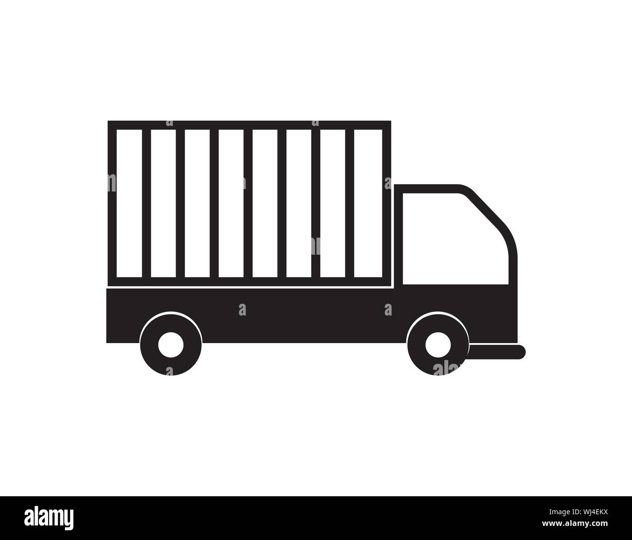 Lkw-Symbol Vektor. Lieferwagen, Service Konzept, minimalistisch, unterzeichnen. Trendy Flacher Stil für Grafik Design, Website, UI. Stock Vektor