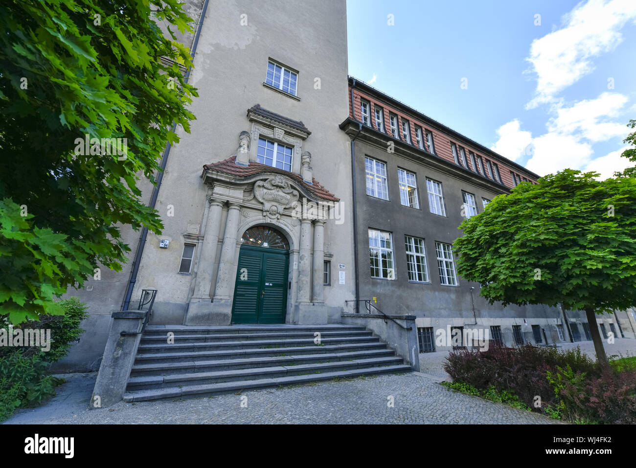 AGD, Aussicht, Architektur, Arndt High School, Draußen, Draußen, Draußen, Außen, Berlin, Dahlem, Dahlem Dorf, Dahlemer, Deutschland, Gebäude, Stockfoto