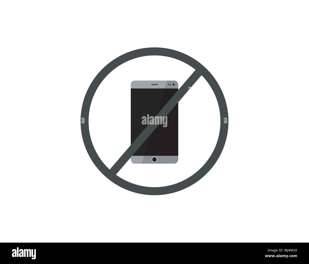 Kein Mobiltelefon Unzulässiges Symbol Vektor Stock Vektor