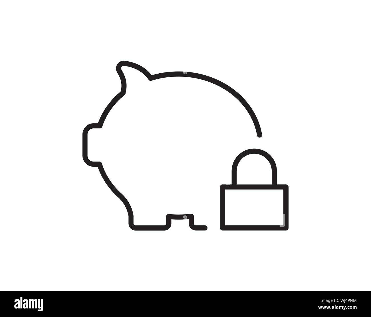 Sichere Sparkasse Sparkasse Finanzen Symbol Vektor Stock Vektor