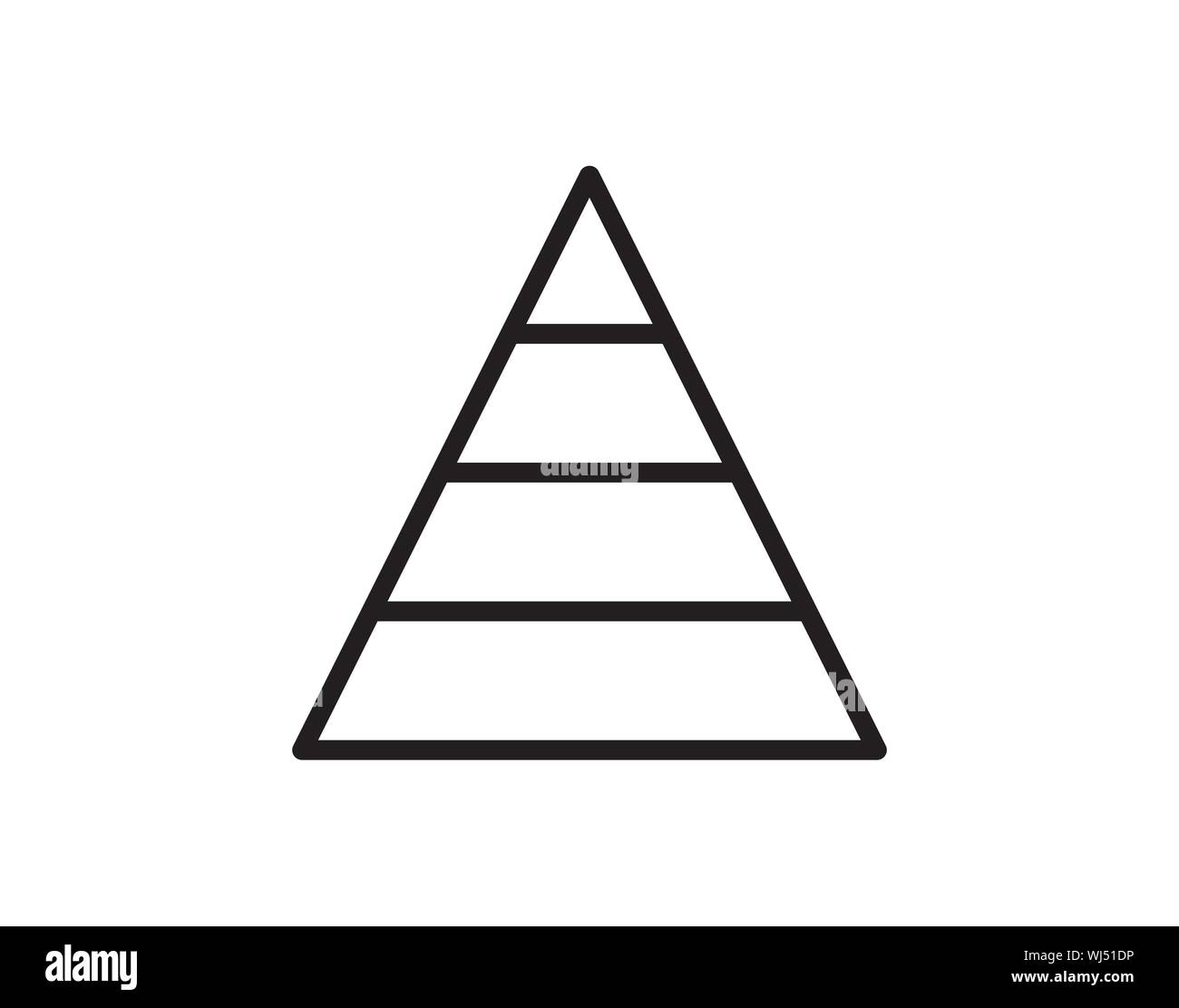 Symbol Für Segmentiertes Ebenendiagramm Der Pyramide Stock Vektor
