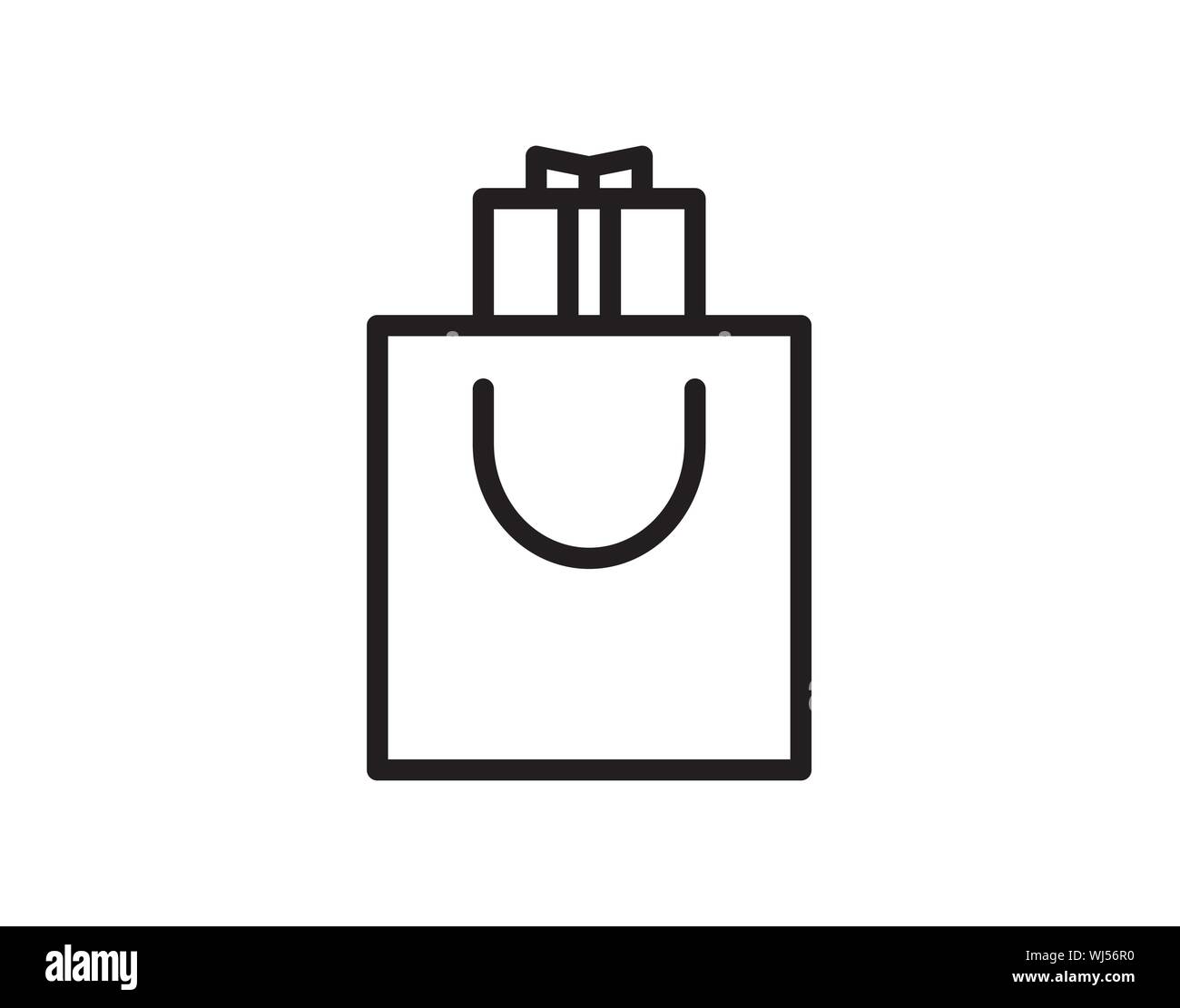 Einkaufstaschen-Symbol für den Einzelhandel und den Verbraucherhandel Stock Vektor