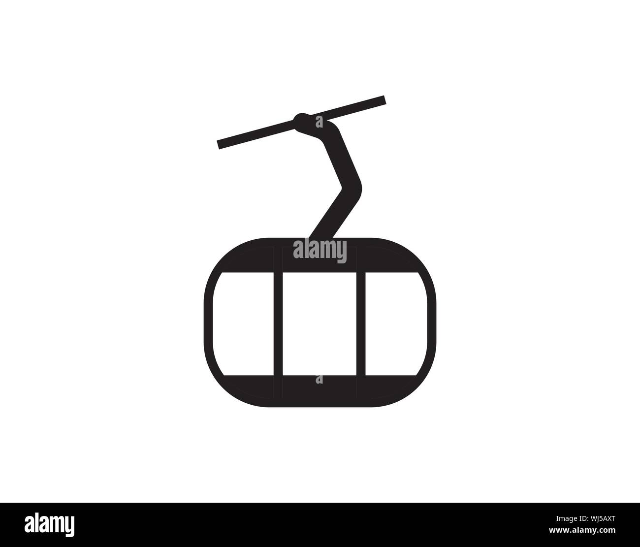 Standseilbahn ski-lift Symbol Leitung Vektor Bild Stock Vektor