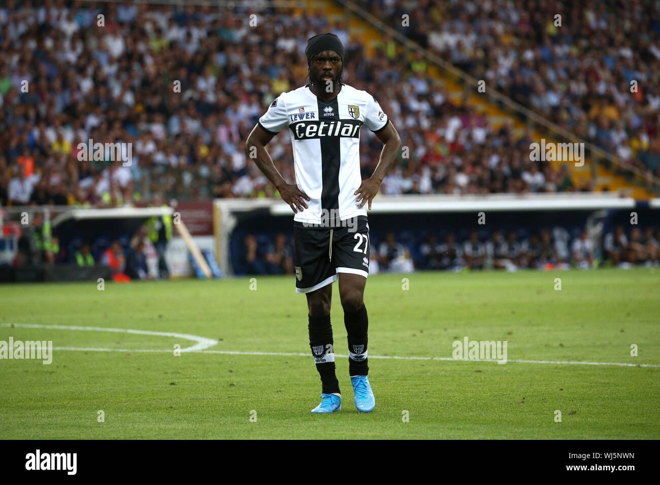 Parma, Italien. 24. August 2019. Italienische Serie A Parma Calcio vs FC Juventus. Gervinho von Parma Calcio. Stockfoto