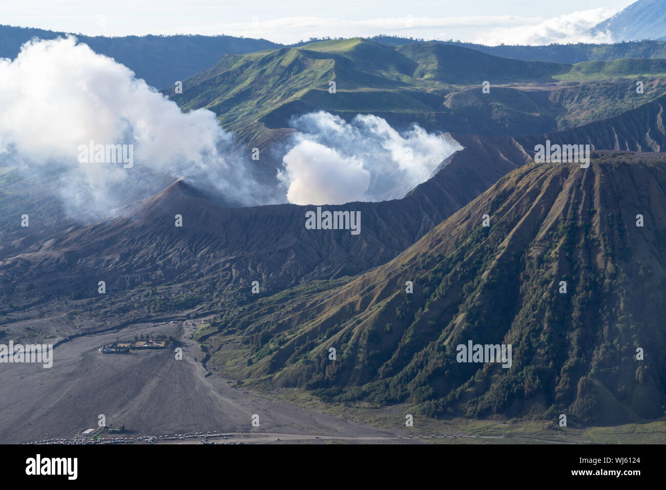 Mount Bromo ist das beste Ziel für in Bromo Tengger Semeru National Park Malang Ost Java Indonesien Reisen Stockfoto