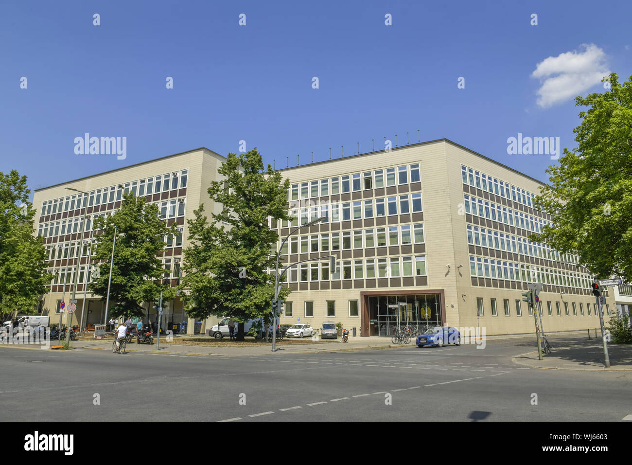 Anzeigen, Architektur, Außen, Draußen, Draußen, Außen, bank Druck notieren, Bank Note Drucker, Berlin, Bundesrepublik Deutschland, Drucker, Drucker, Stockfoto