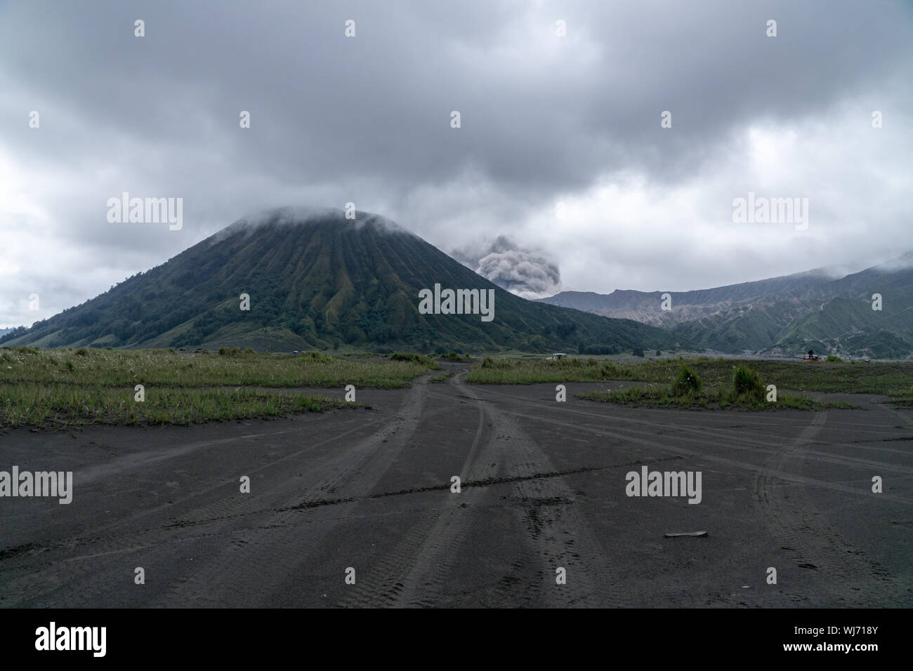 Mount Bromo ist das beste Ziel für in Bromo Tengger Semeru National Park Malang Ost Java Indonesien Reisen Stockfoto