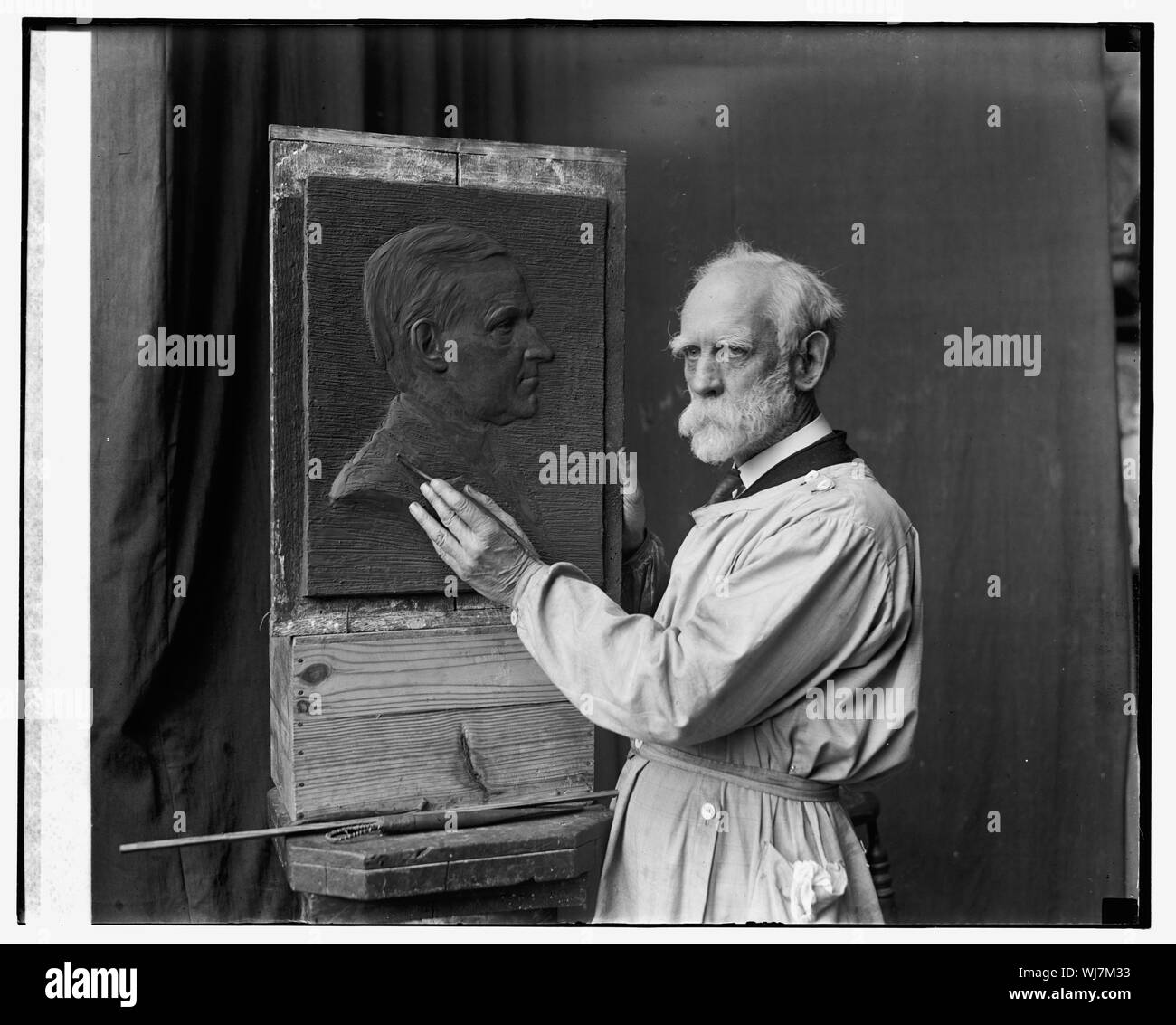 H.K. Bush-Brown und Plaque von Coolidge, 2/5/25. Stockfoto