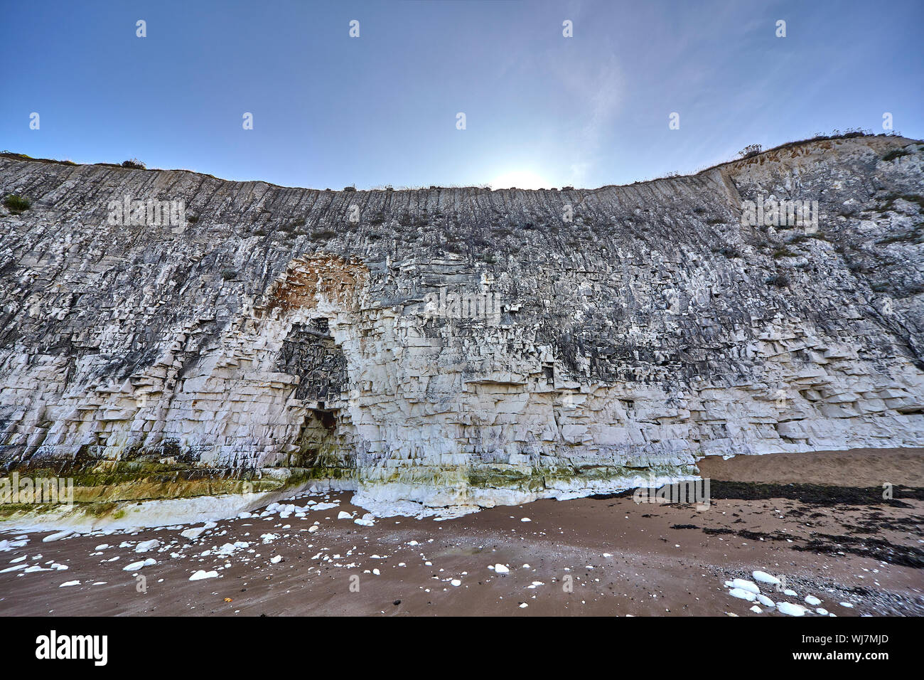 Botany Bay ist die nördlichste der sieben Buchten in Broadstairs. Es verfügt über Kreidefelsen und ist eine beliebte touristische Lage. Stockfoto