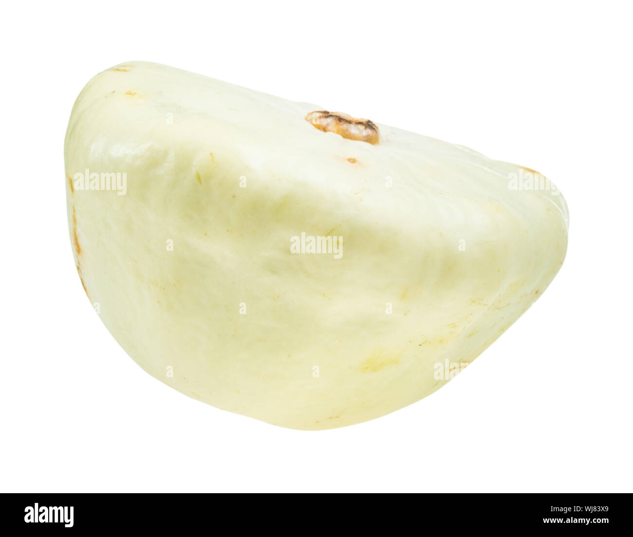 Frische weiße Squash Patisson Ausschnitt auf weißem Hintergrund Stockfoto