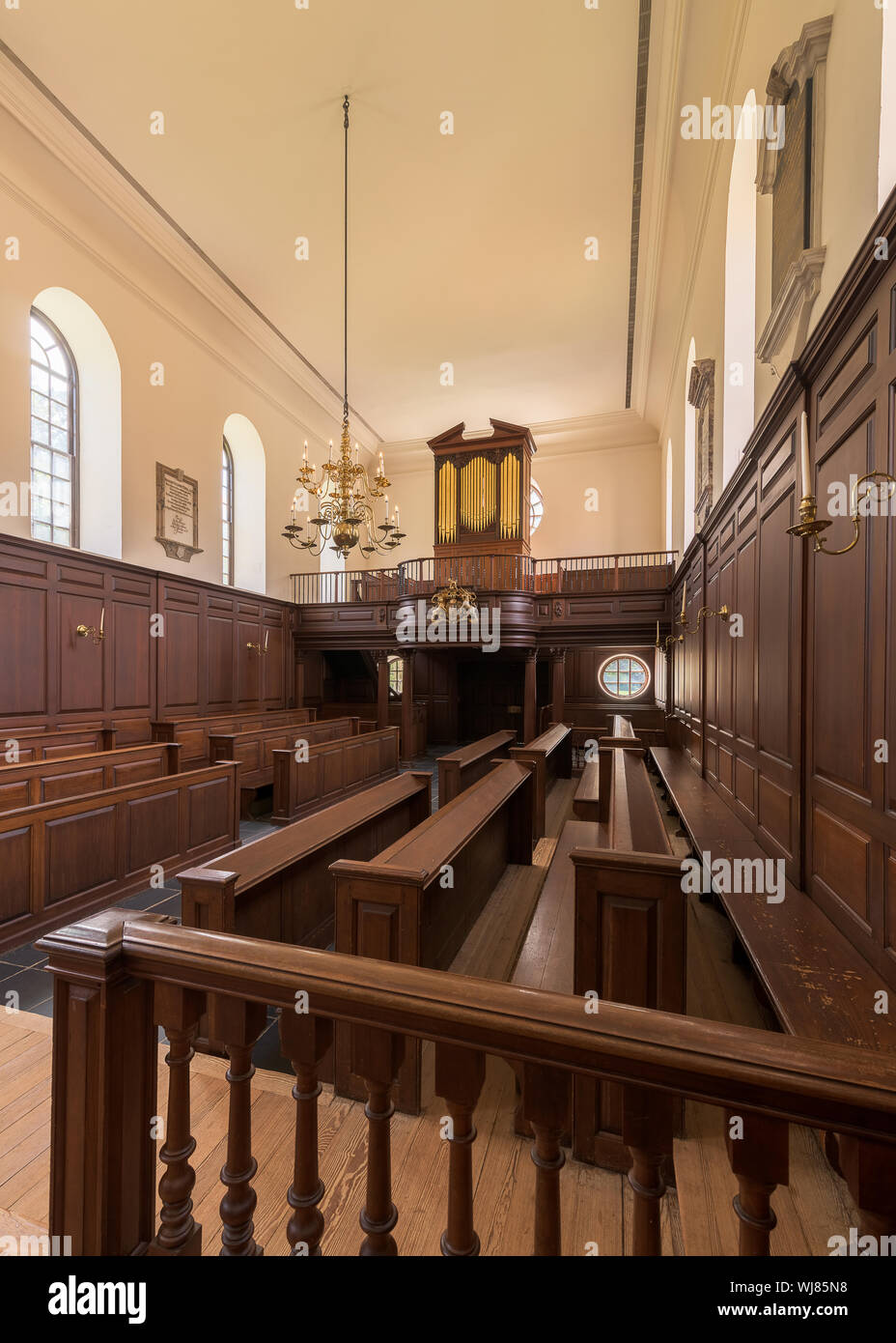 Die Kapelle in der historischen Wren Gebäude auf dem Campus der William and Mary College in Williamsburg, Virginia Stockfoto